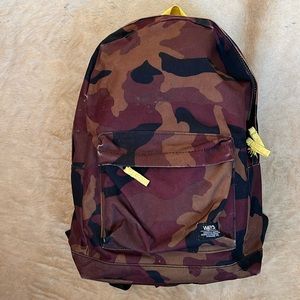 WESC Maroon Brown Black Camo Backpack
